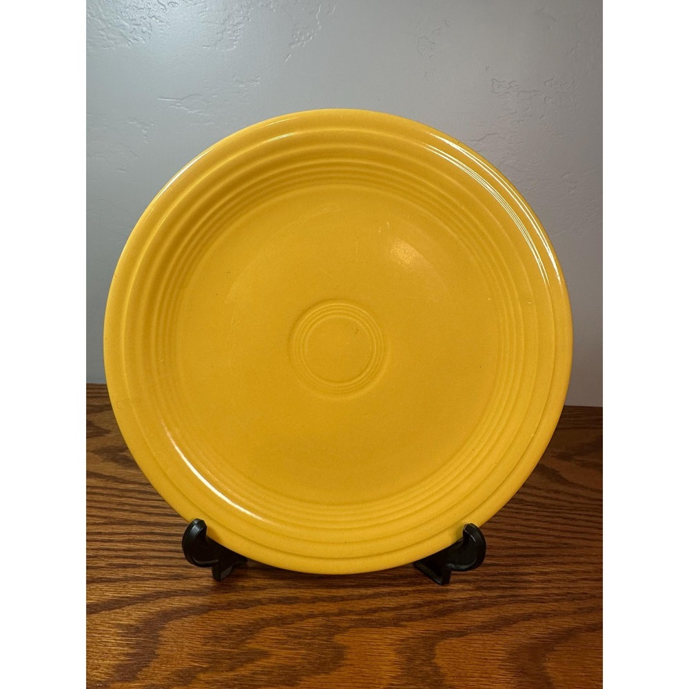 Vintage Fiesta Yellow Luncheon Plates Glazed Ceramic Homer Laughlin